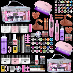 Deciniee nail kit for beginners with silver case enables tidy home practice.
