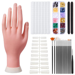 Deciniee practice hand for acrylic nails—lifelike training aid for nail tech practice.