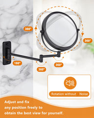 DECLUTTR mirror demonstrates 360-degree swivel for flexible angles