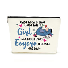 Decohim cartoon donkey makeup bag front view ideal for travel organization.