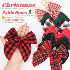 DEEKA red bow clip adds bright holiday charm and secure styling