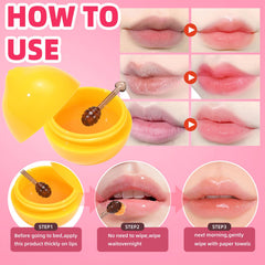 Deepmind mini cherry lip balm pot highlighting compact travel-friendly design.