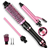 DeeWaves upgraded thermal brush with LED display for precise heat control during styling.