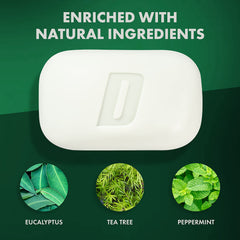 Defense Soap peppermint bar rinse action for fast post-exercise cleansing