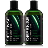 Defense Soap Peppermint Tea Tree Body Wash bottle front for refreshing cleanse.