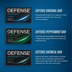 Defense Soap Tea Tree Bar Peppermint offers a cooling, refreshing wash.