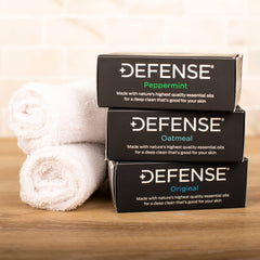 Defense Soap Variety Pack showcases all three natural bars for trial.