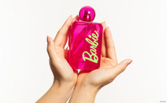DefineMe Barbie Perfume floral note close-up evokes gardenia, peony, and pink magnolia elegance.