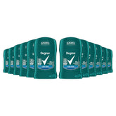 Degree Men Cool Rush antiperspirant stick being applied for quick glide and freshness.