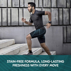 Degree Cool Rush six-pack back view highlights value and long-lasting protection.