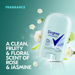 Degree women's travel deodorant Shower Clean twist-up shows portable freshness for daily wear.