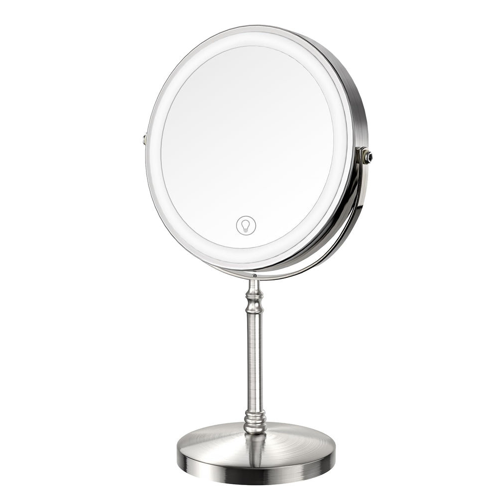 DEIOVWXS lighted makeup mirror 8-inch wide view for precise makeup application