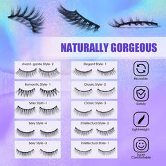DEJAVIA eyelash tweezers show precise, mess-free application.