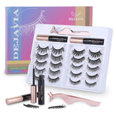 DEJAVIA magnetic eyelashes kit with ten pairs for natural 3D volume