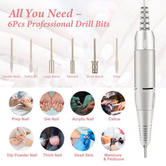 DELIFO nail drill LED display shows speed and power at a glance.