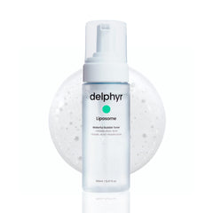 Delphyr liposome waterful bubble serum bottle front showing hydration-boosting design