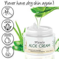 Delúvia Miracle Aloe Cream body lotion application demonstrates smooth, full-body hydration.