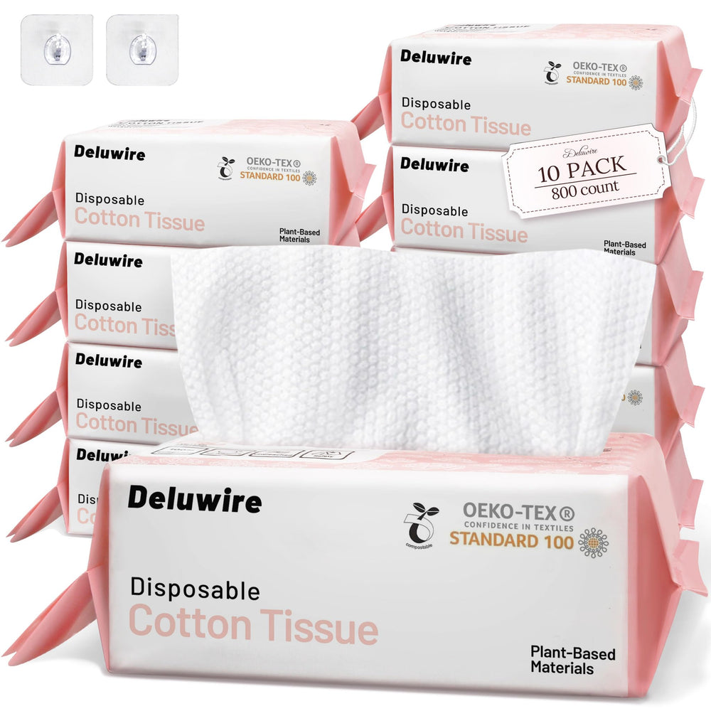 Deluwire Soft Dry Wipe pack cover with convenient pop-up dispensing.