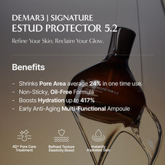 DEMAR 3 Signature ESTUD Centella illustration highlights soothing hydration and barrier support.