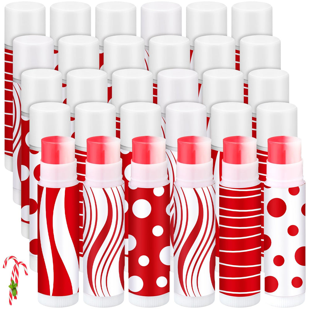 Demissle Christmas lip balm pack in red and white for festive gifting.