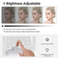 DenCert makeup mirror with lights 10x magnification close-up for precise detailing