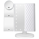 DenCert makeup mirror with lights front view for clear morning grooming