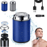 Denir Bonee mini electric shaver blue front view for quick on-the-go grooming