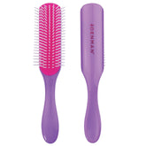 Denman Curly Hair Brush D3 with 7-row pins for detangling and defined curls