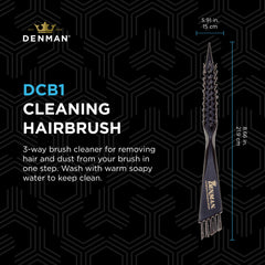 Denman DBC1 brush cleaner features stiff bristles to remove hair effectively.