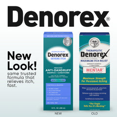 Denorex Advanced Relief conditioner bottle highlights 2-in-1 hair care benefits