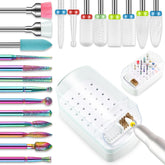 Depvko 21pcs nail drill bits set for complete manicure versatility.