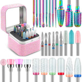 Depvko nail drill bits set with storage case organizes all 30 bits for easy transport.