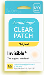 DERMA ANGEL Ultra Invisible Patches close-up blending invisibly under makeup for cystic pimples.