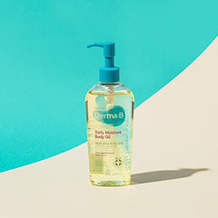 Derma B pump application demonstrates easy, mess-free moisturizing after shower.
