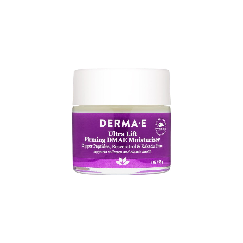 Derma E Firming DMAE Moisturizer bottle suggests firming and hydrating skin.