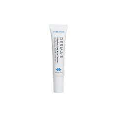 Derma E Hydrating Eye Cream tube close-up highlighting creamy, hydrating formula for delicate eye skin