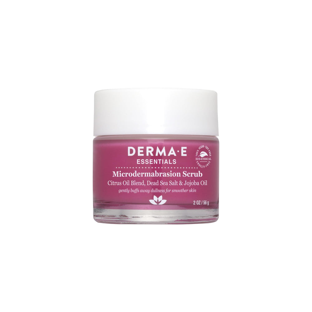 Derma E microdermabrasion scrub with dead sea salt closeup for exfoliation and refreshed skin