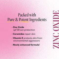 Derma E formula with ceramides and Vitamin E for skin barrier support.