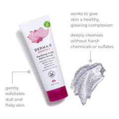 Derma E Purifying Daily Detox Scrub micro-particle action removes surface impurities.