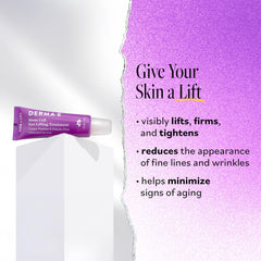 Derma E Stem Cell Lifting Eye Treatment ring finger application for gentle under-eye and upper lid care.
