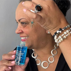 Derma E Ultra Lift DMAE Serum copper peptides graphic highlights collagen support
