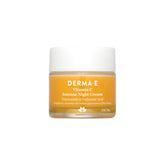 Derma E Vitamin C Night Cream jar highlights brightening and hydration for overnight renewal.
