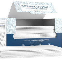 Dermacotton 100% cotton face towels pack for daily cleansing.