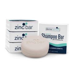 DermaHarmony ingredients close-up with zinc pyrithione highlighting scalp care benefits.
