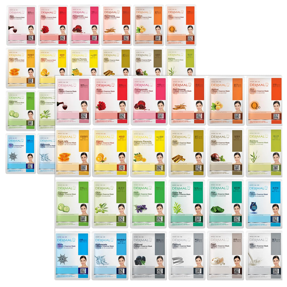 DERMAL 48 combo pack box with 24 masks for daily skincare routines