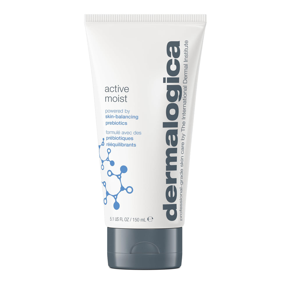 Dermalogica Active Moist bottle delivers oil-free hydration for daily use