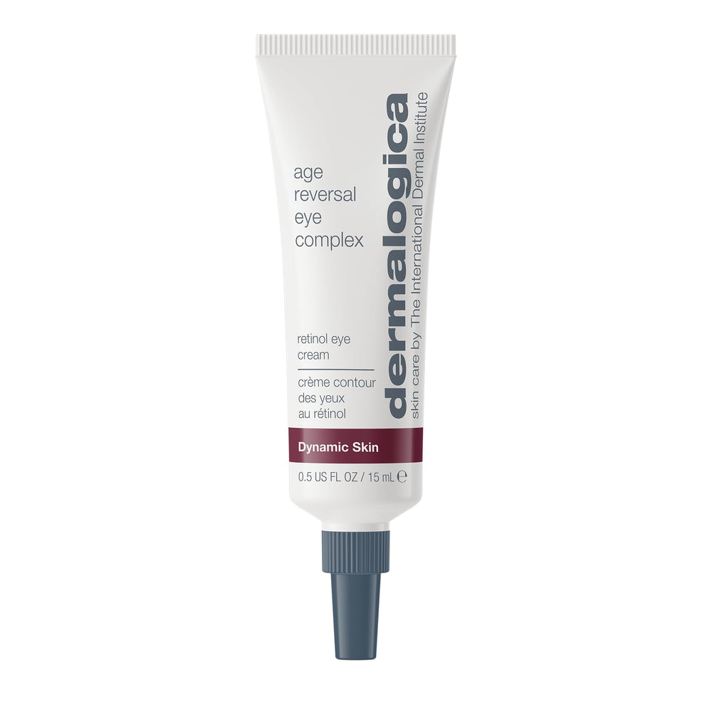 Dermalogica Age Reversal Eye Complex tube closeup showing creamy texture for the eye area.