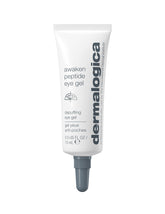 Dermalogica Awaken Peptide Eye Gel tube shows lightweight hydration for refreshed eyes.