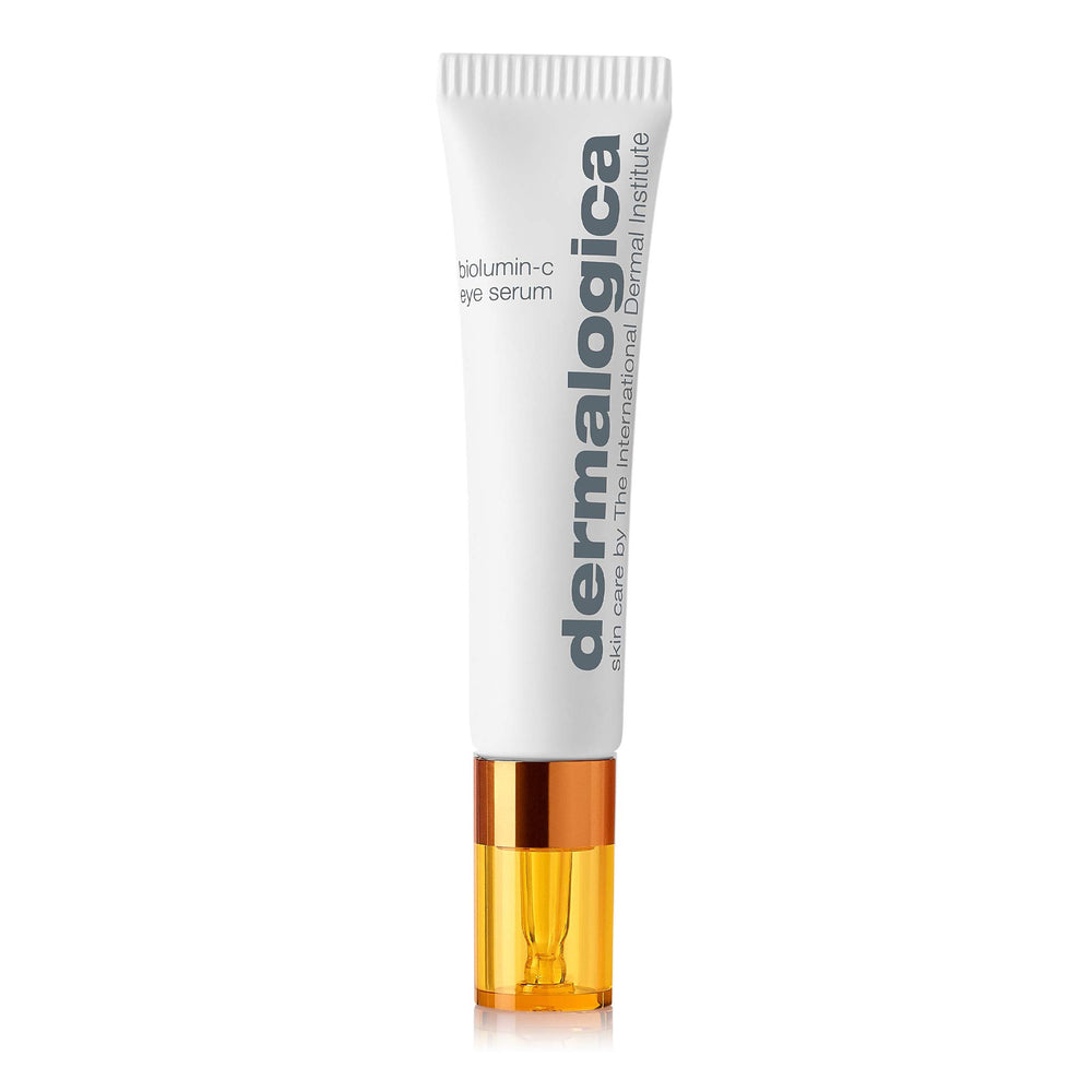 Dermalogica Biolumin-C Eye Serum bottle showing brightening vitamin C formula.