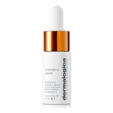 Dermalogica Biolumin-C Serum bottle closeup showing brightening skincare benefits.